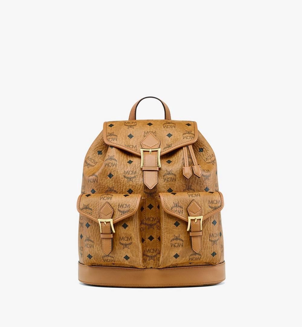 Aren Drawstring Backpack In Visetos COGNAC Small