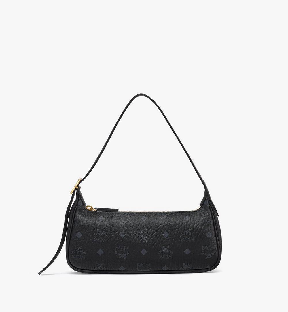 Aren Shoulder Bag in Visetos BLACK Small - Main Image