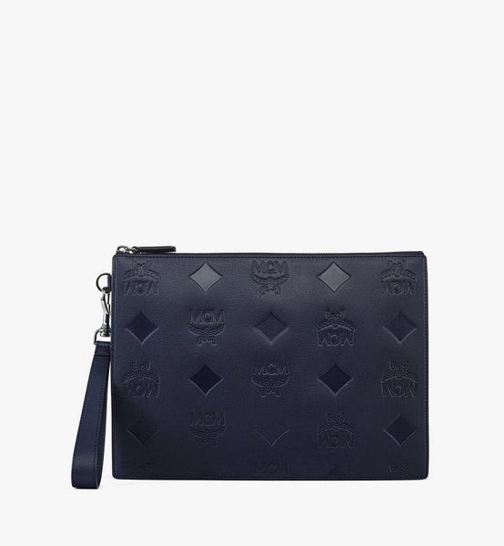 Aren Wristlet Zip Pouch in Maxi Monogram Leather image 1