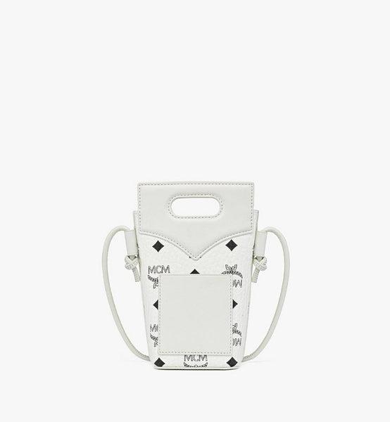 Diamond Crossbody Pouch in Visetos Leather Mix image 4