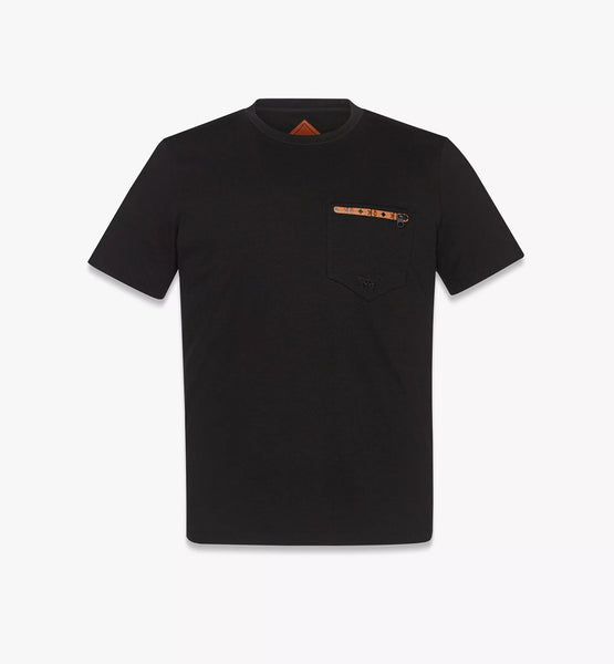 تي شيرت مزين بشعار الماركة / جيب بسحاب image 1