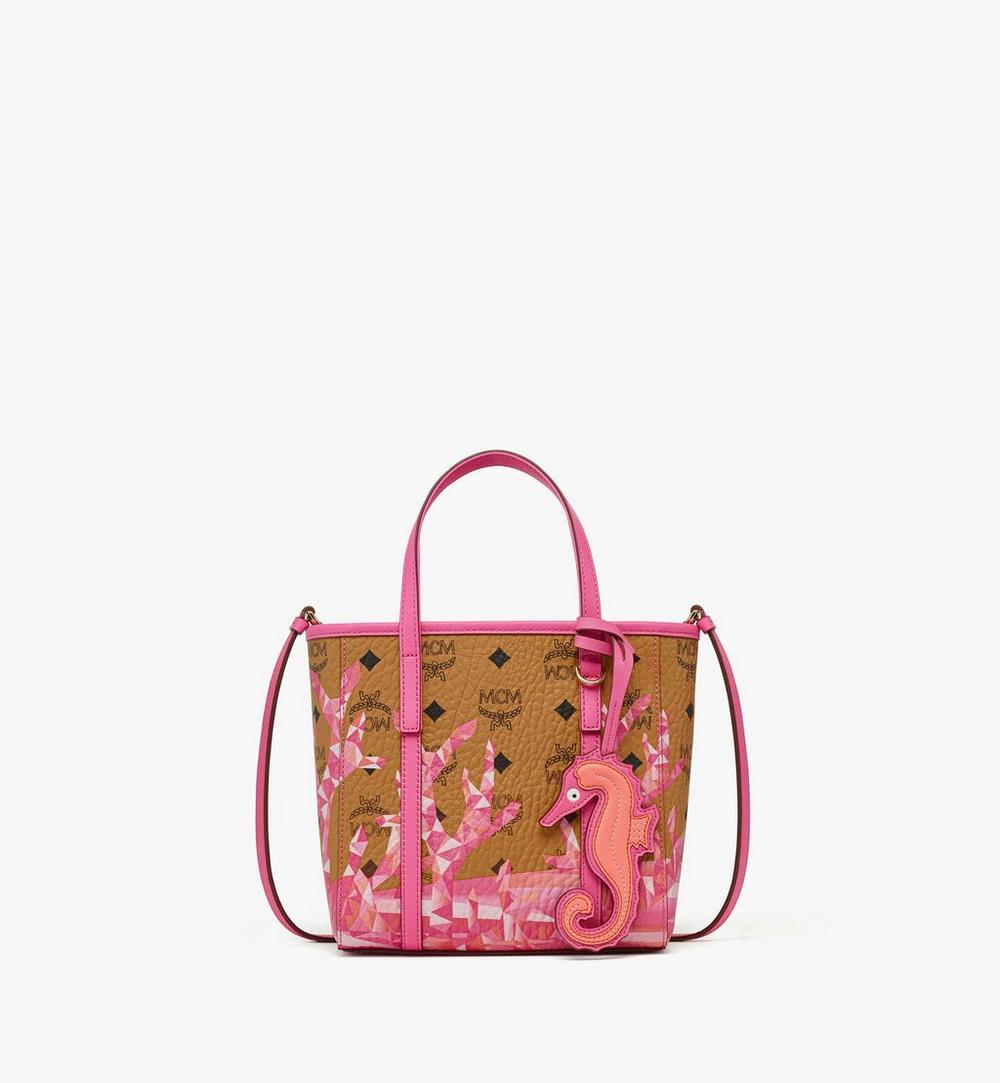 Toni Top-Zip Shopper in Cubic Coral Visetos SANGRIA SUNSET Mini