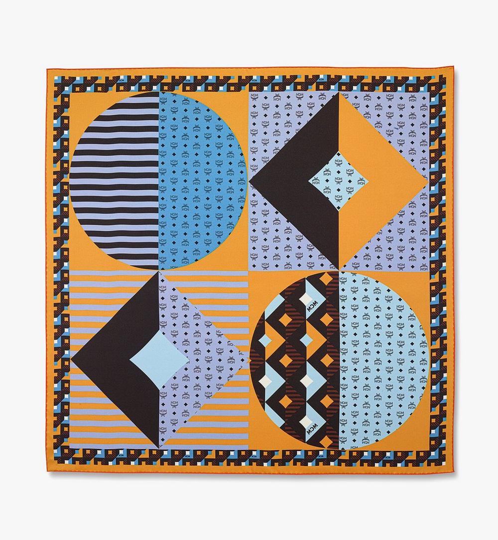 MEFGAMM06OQ001-Abstract Monogram Scarf in Organic Silk|Orangeade