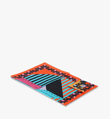 MEFGAMM06OQ001-Abstract Monogram Scarf in Organic Silk|Orangeade