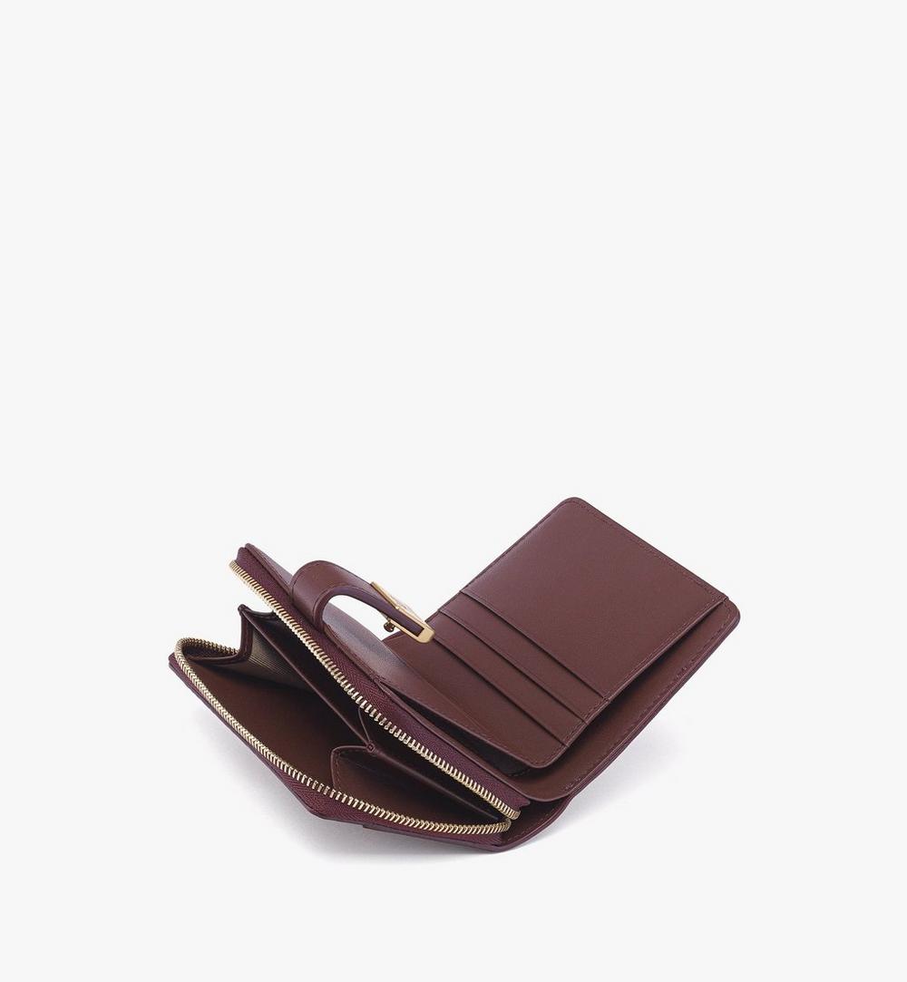 MYSGATA024B001-Aren Brass Plate Wallet in Visetos|Cinnamon