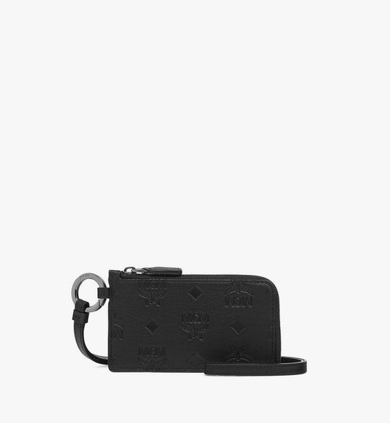 Aren Card Pouch in Embossed Monogram Leather image 1