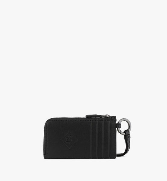 Aren Card Pouch in Embossed Monogram Leather image 3
