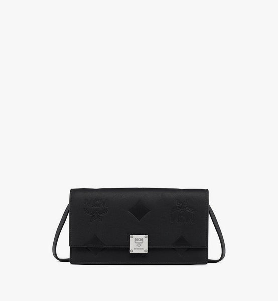 Aren Chain Wallet in Embossed Monogram Leather image 2