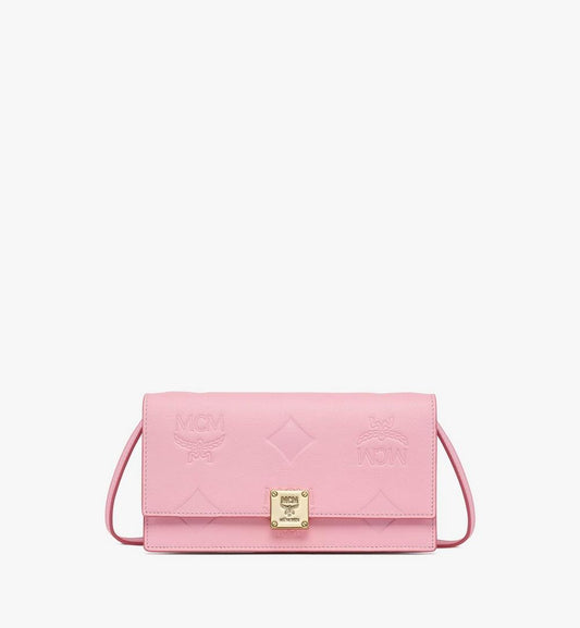 MYLGSTA01QA001-Aren Chain Wallet in Embossed Monogram Leather|LOTUS