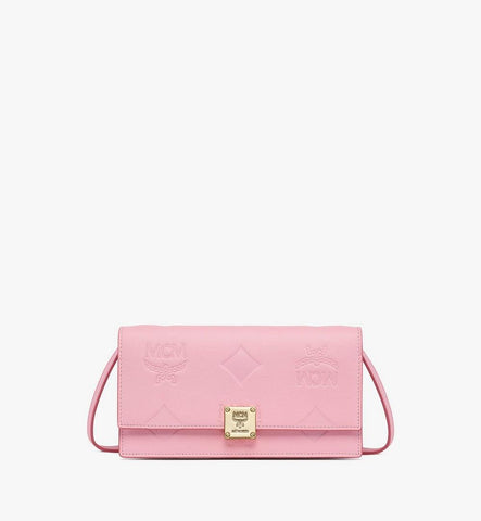 MYLGSTA01QA001-Aren Chain Wallet in Embossed Monogram Leather|LOTUS