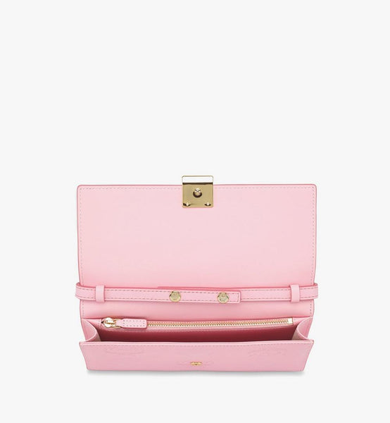 Aren Chain Wallet in Embossed Monogram Leather image 2