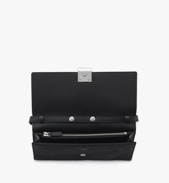 Aren Chain Wallet in Embossed Monogram Leather image 1