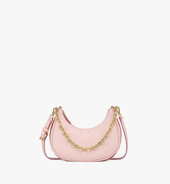 Aren Crescent Hobo Bag In Maxi Monogram Leather Small image 6