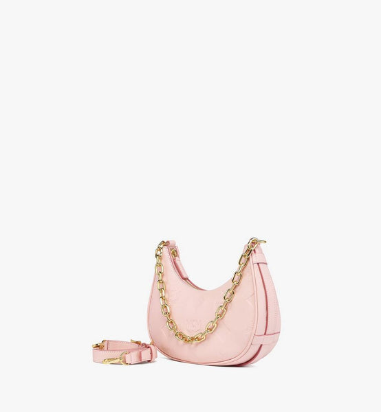 Aren Crescent Hobo Bag In Maxi Monogram Leather Small image 2