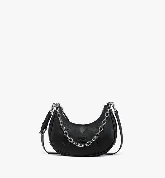 Aren Crescent Hobo Bag In Maxi Monogram Leather Small image 6