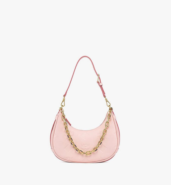 Aren Crescent Hobo Bag In Maxi Monogram Leather Small image 1