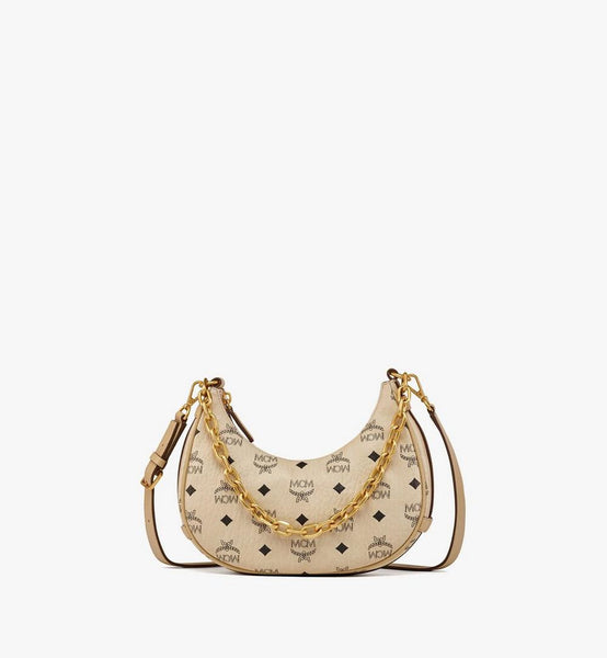Aren Crescent Hobo Bag in Visetos image 1
