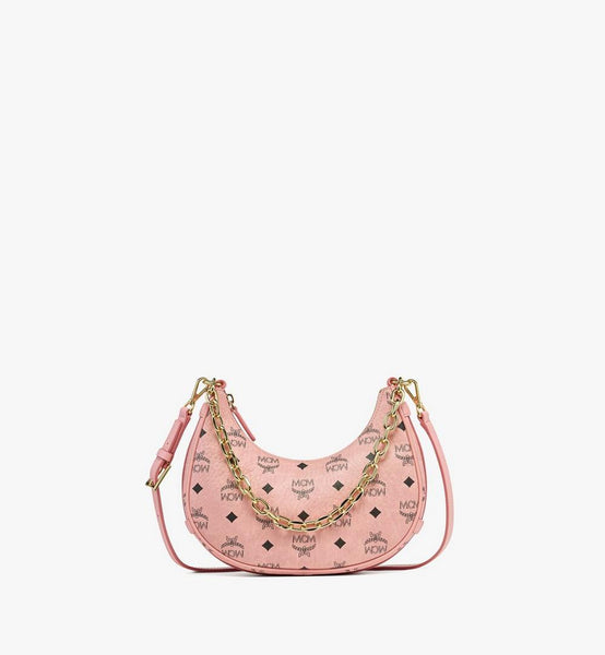 Aren Crescent Hobo Bag In Visetos image 5