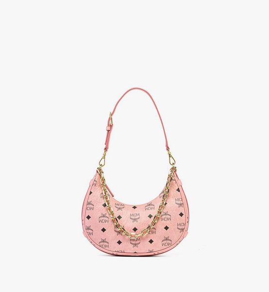 Aren Crescent Hobo Bag In Visetos image 1