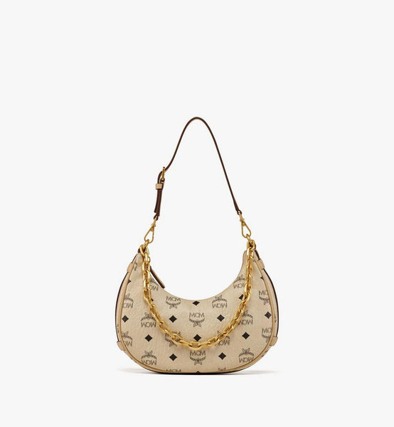 Aren Crescent Hobo Bag in Visetos image 5