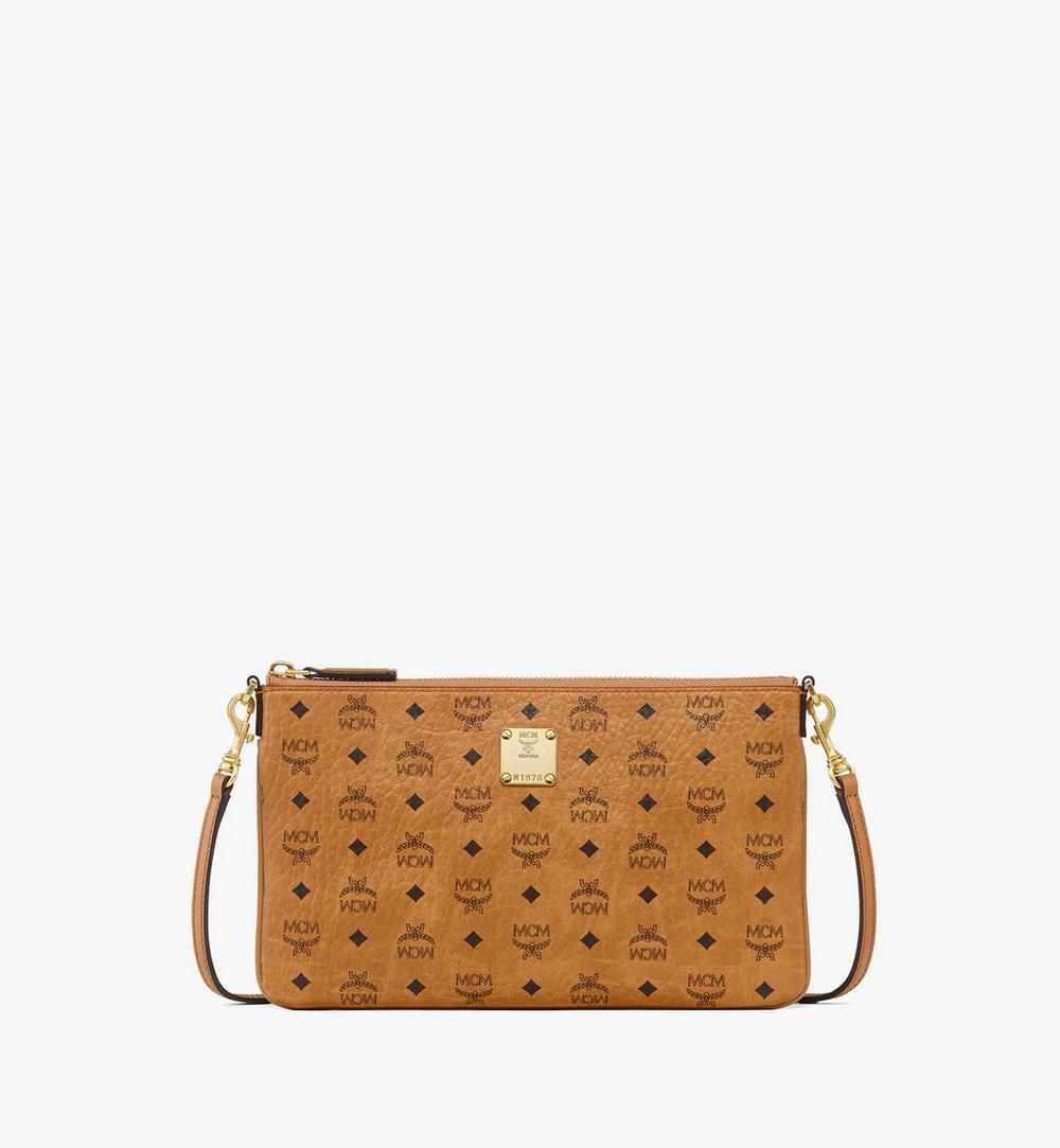 MYZGATA01CO001-Aren Crossbody Pouch in Visetos|Cognac
