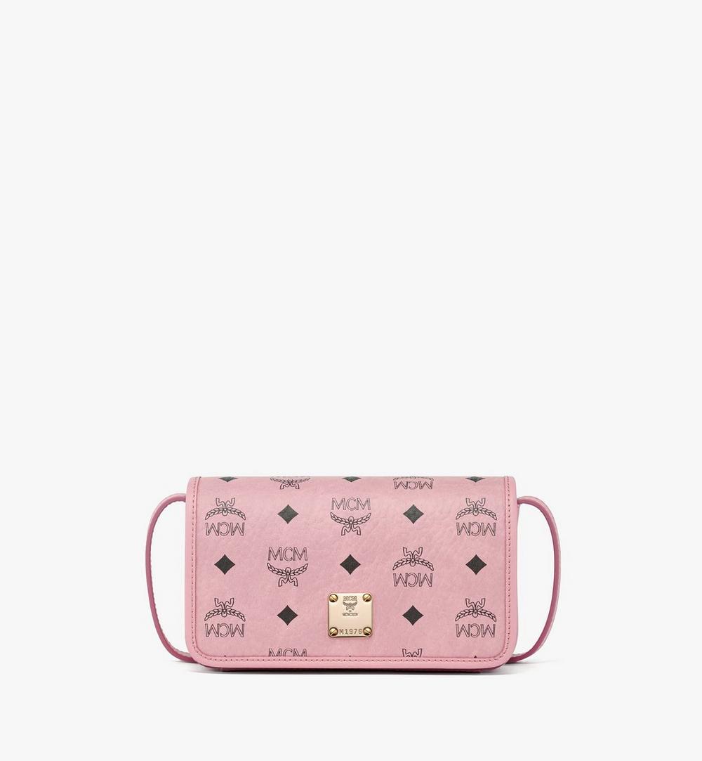 MXZGATA12PZ001-Aren Crossbody Wallet in Visetos|Soft Pink