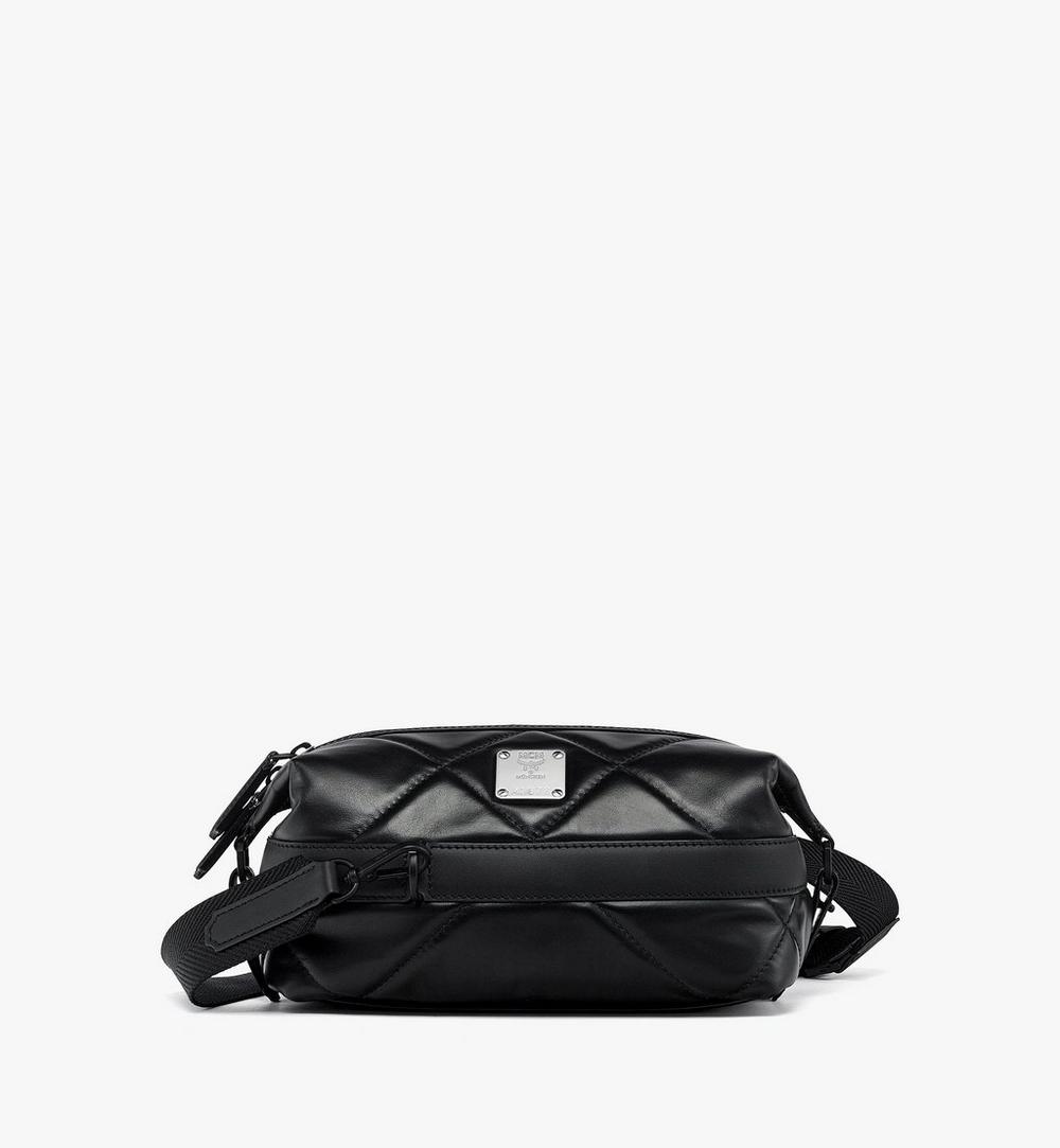 MMRGATA05BK001-Aren Crossbody in Diamond Quilted Leather|Black