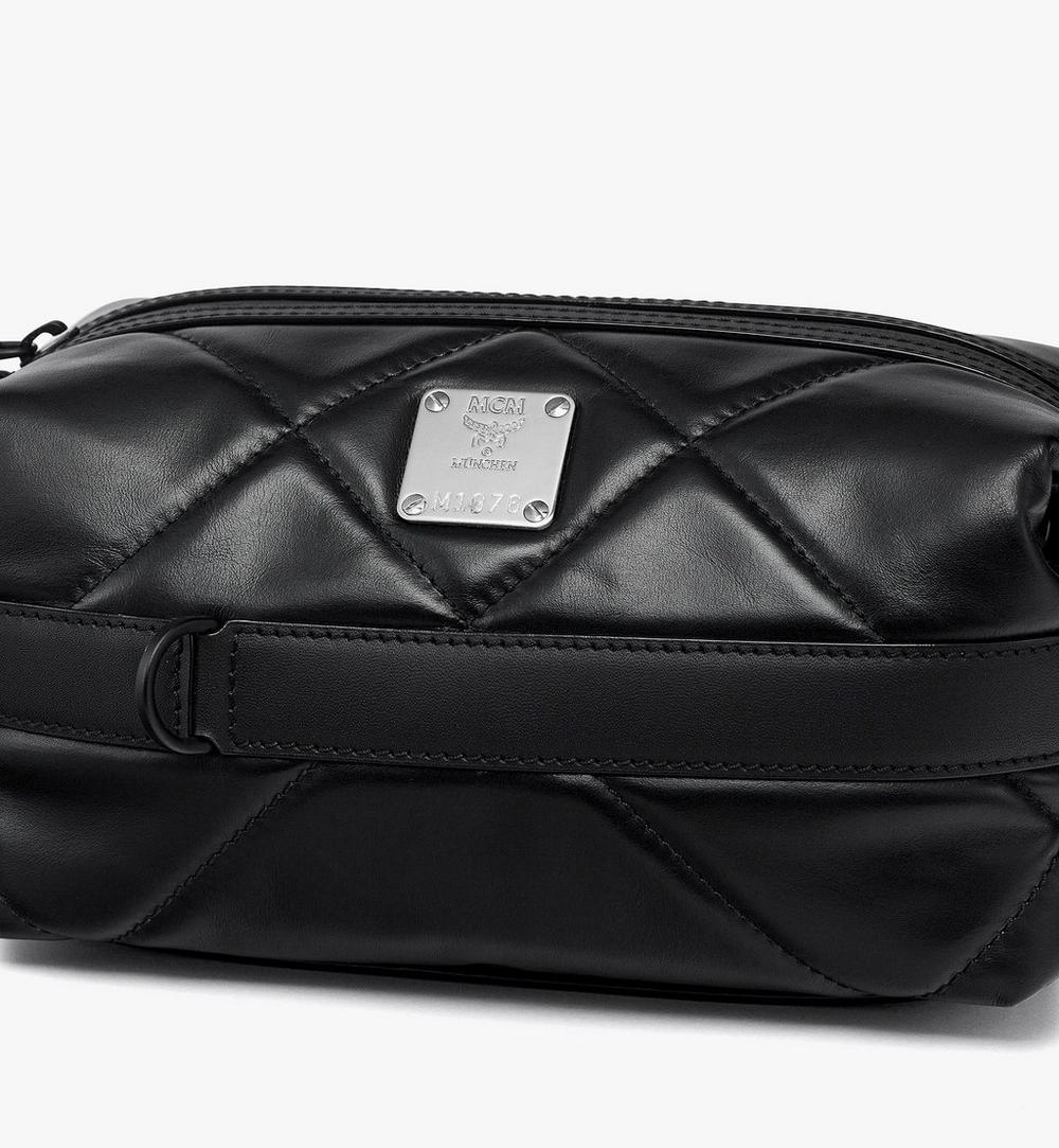 MMRGATA05BK001-Aren Crossbody in Diamond Quilted Leather|Black