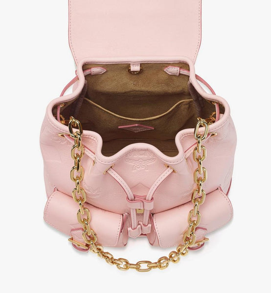 Aren Drawstring Backpack In Maxi Monogram Leather Small image 3