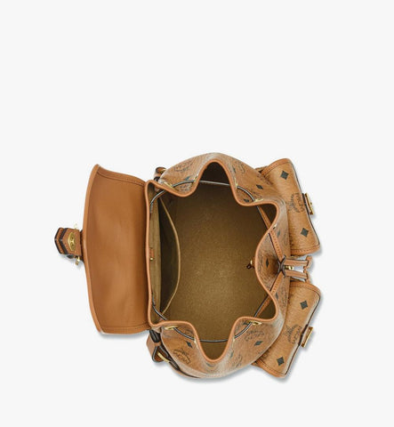 MWKFATA01CO001-Aren Drawstring Backpack in Visetos|COGNAC