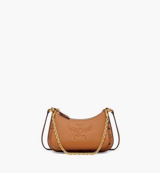 MWHFSTA03CO001-Aren Duo Hobo in Visetos|COGNAC