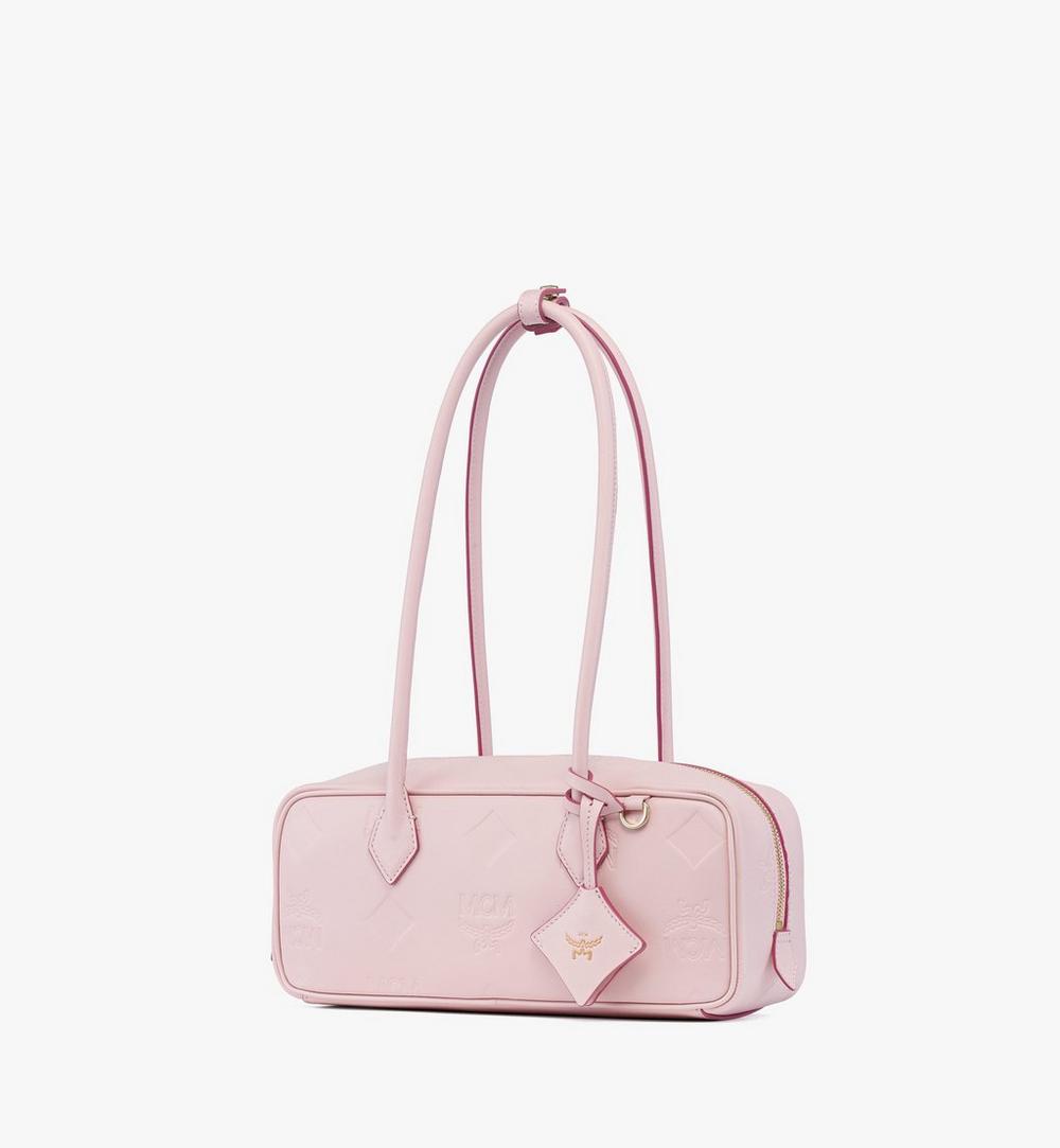 MWSGSTA01QA001-Aren East West Shoulder Bag in Maxi Monogram Leather|Lotus
