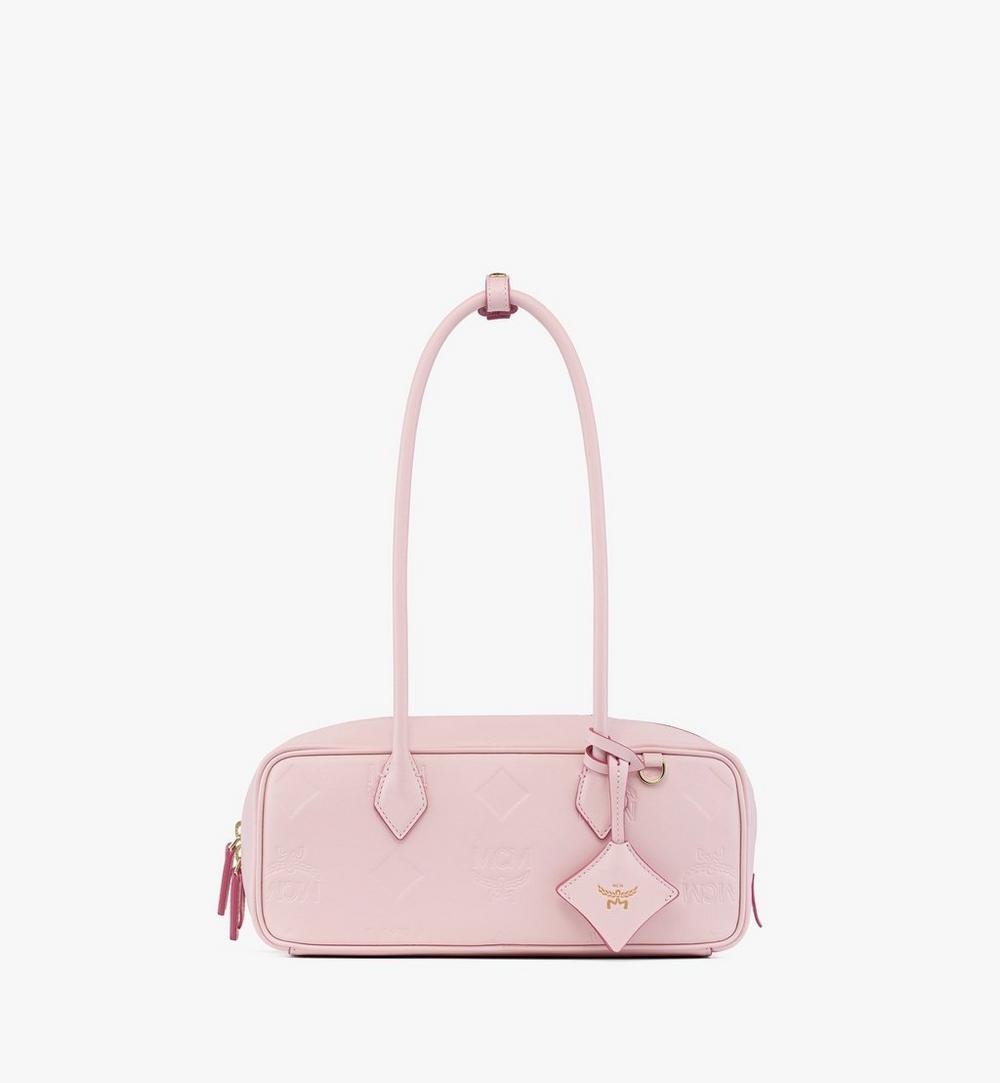MWSGSTA01QA001-Aren East West Shoulder Bag in Maxi Monogram Leather|Lotus
