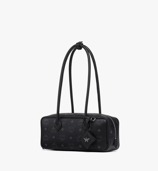 MWSGATA01BK001-Aren East West Shoulder Bag in Visetos|Black