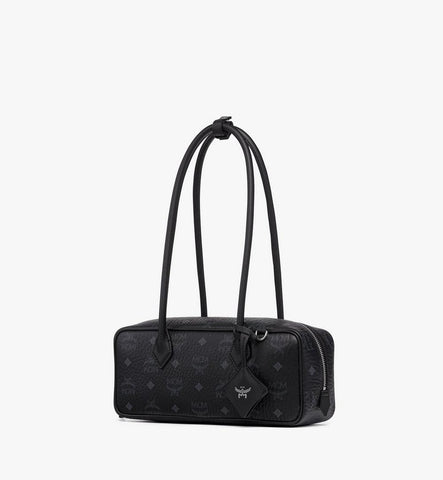 MWSGATA01BK001-Aren East West Shoulder Bag in Visetos|Black