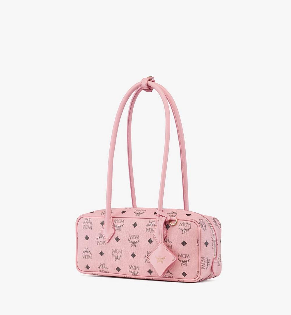 MWSGATA01PZ001-Aren East West Shoulder Bag in Visetos|Soft Pink