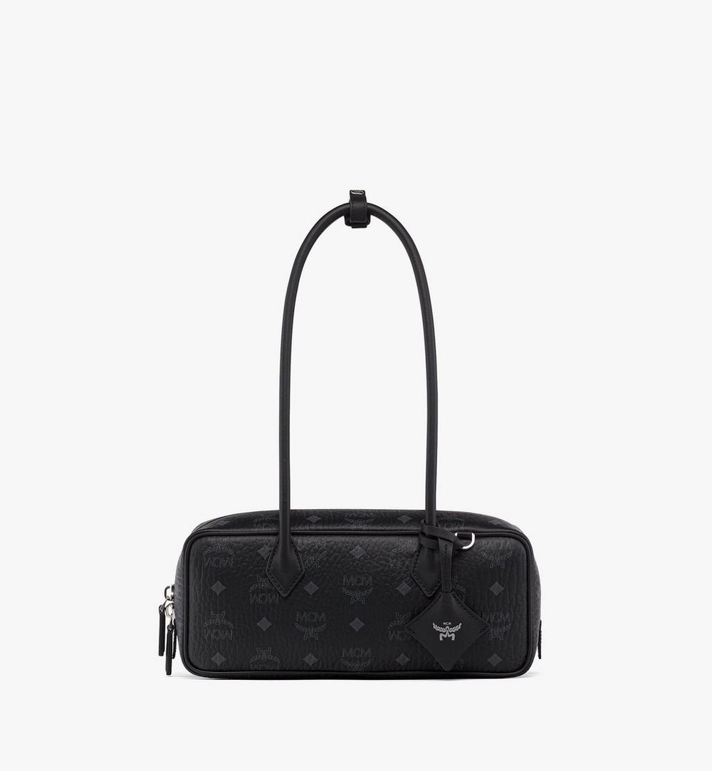 MWSGATA01BK001-Aren East West Shoulder Bag in Visetos|Black