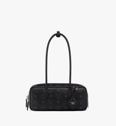 MWSGATA01BK001-Aren East West Shoulder Bag in Visetos|Black