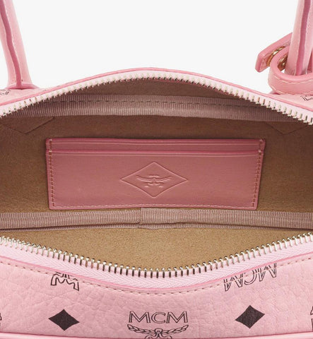 MWSGATA01PZ001-Aren East West Shoulder Bag in Visetos|Soft Pink