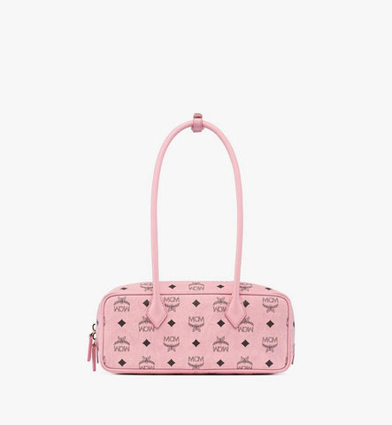 MWSGATA01PZ001-Aren East West Shoulder Bag in Visetos|Soft Pink