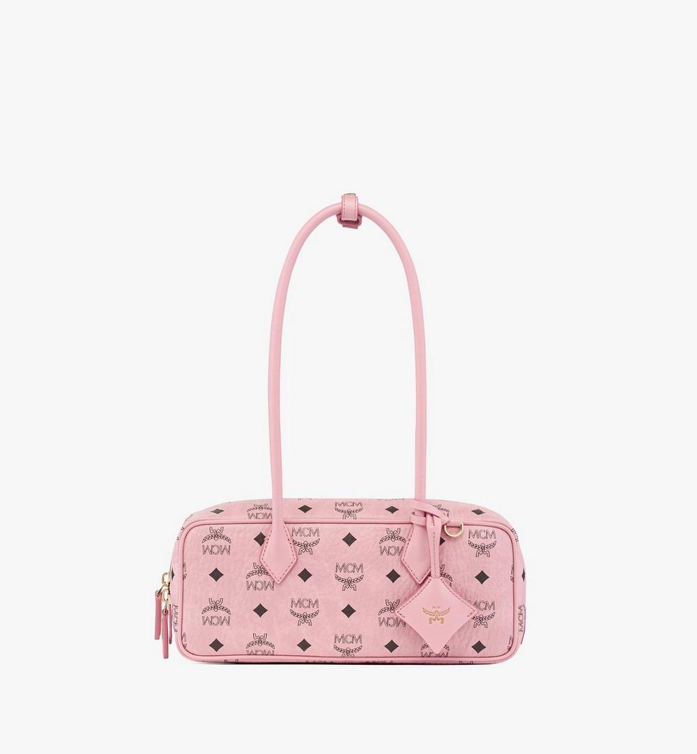 MWSGATA01PZ001-Aren East West Shoulder Bag in Visetos|Soft Pink