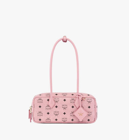 MWSGATA01PZ001-Aren East West Shoulder Bag in Visetos|Soft Pink