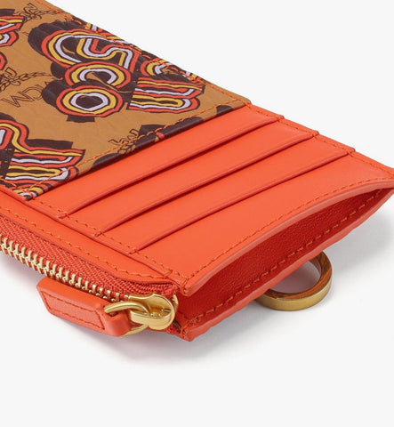 MXZGATA03CO001-Aren Lanyard Card Holder in Disco Visetos|Cognac