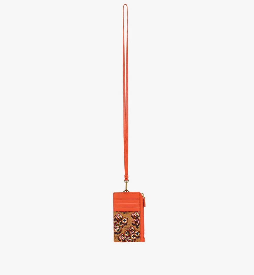MXZGATA03CO001-Aren Lanyard Card Holder in Disco Visetos|Cognac