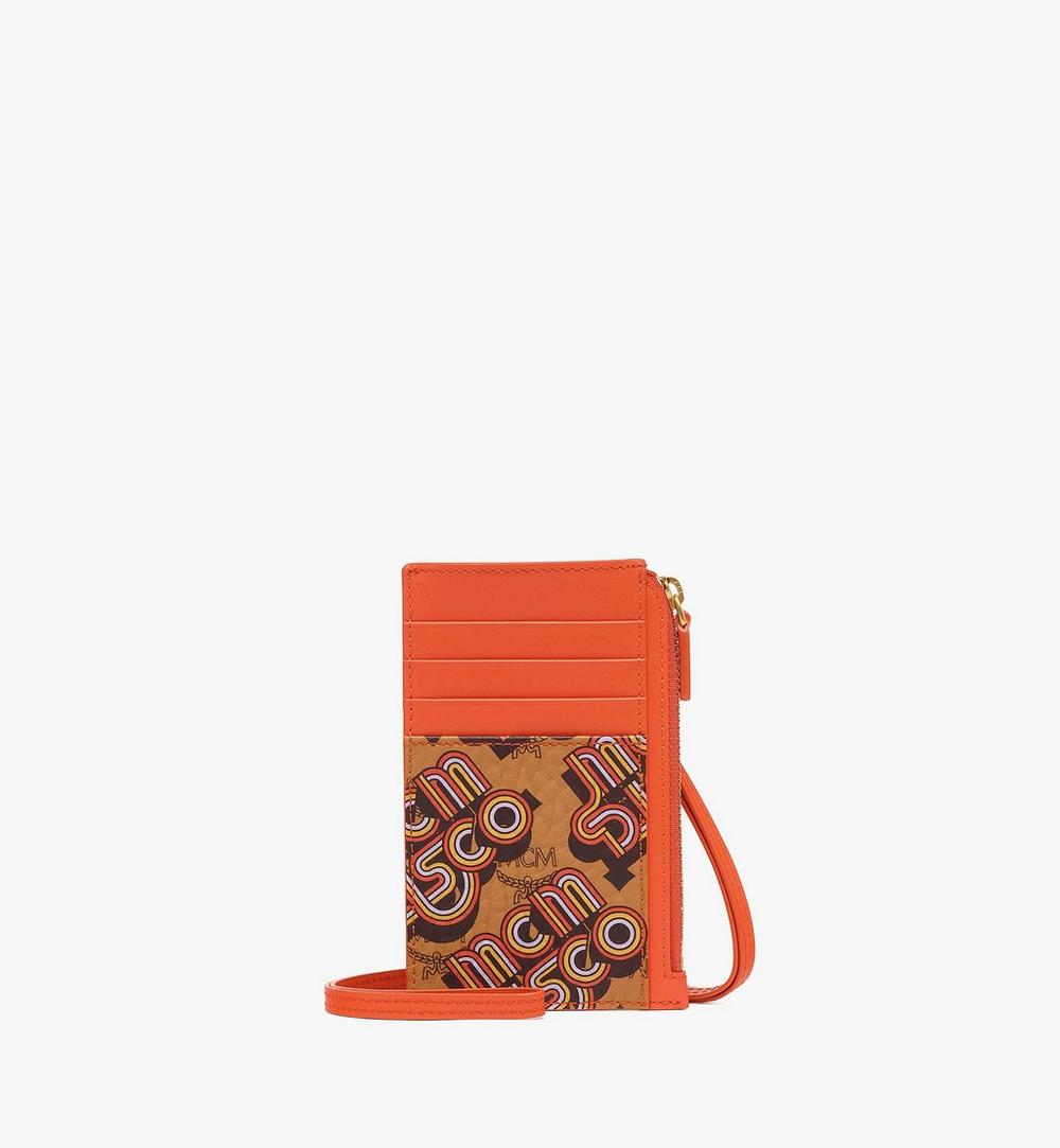 MXZGATA03CO001-Aren Lanyard Card Holder in Disco Visetos|Cognac