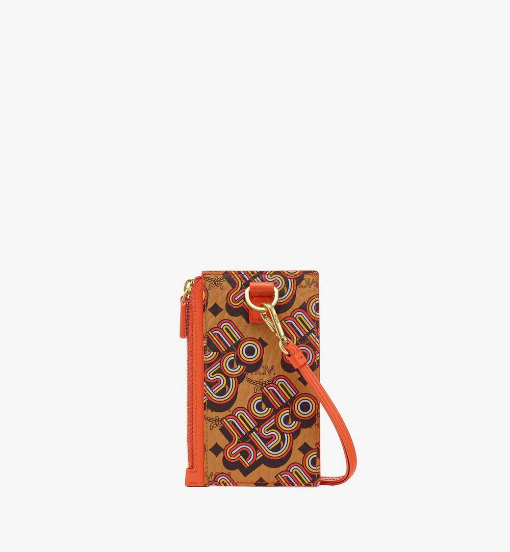 MXZGATA03CO001-Aren Lanyard Card Holder in Disco Visetos|Cognac