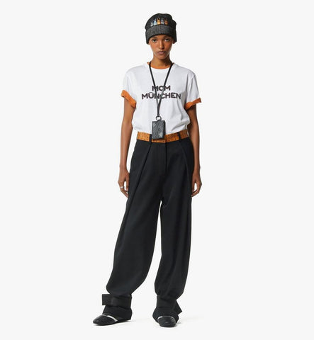 MXZGSTA03BK001-Aren Lanyard ID Wallet in Maxi Monogram Leather|BLACK