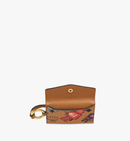 MXZGSTA02CO001-Aren Lanyard ID Wallet in Rabot Visetos|COGNAC