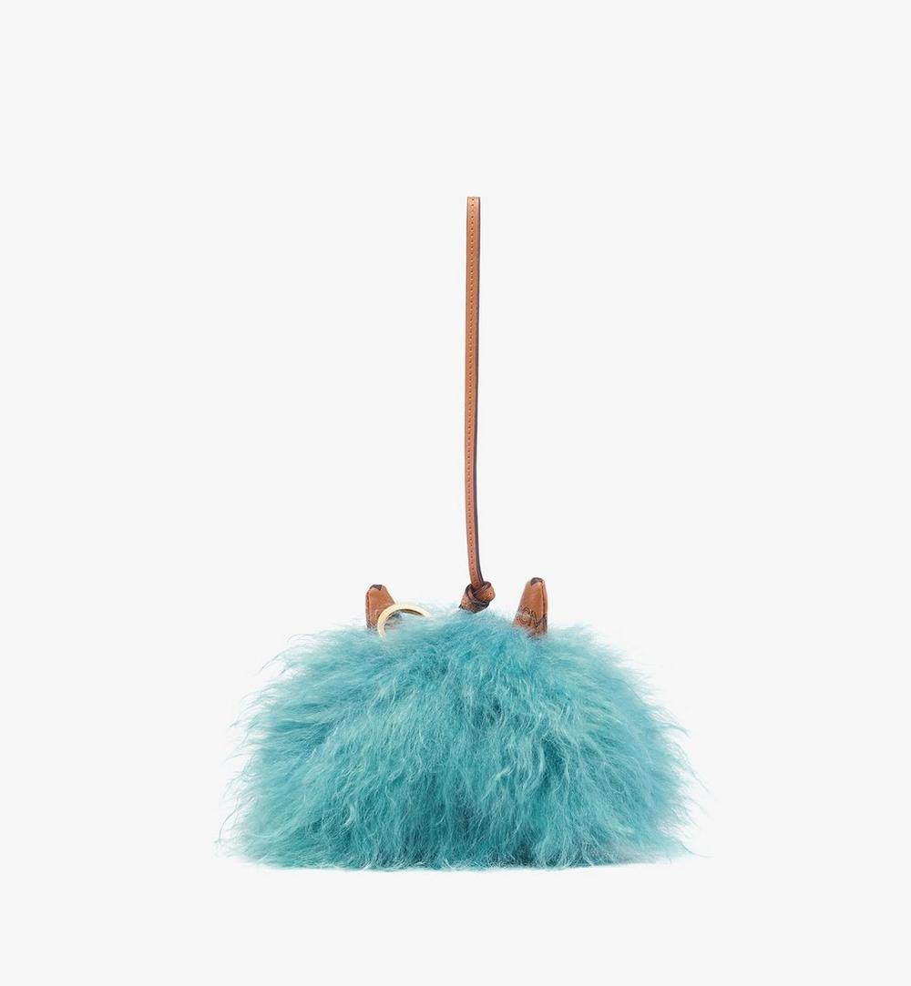 MXZGATA111I001-Aren Mars Dog Charm in Faux Fur and Visetos|Blue Ceramic