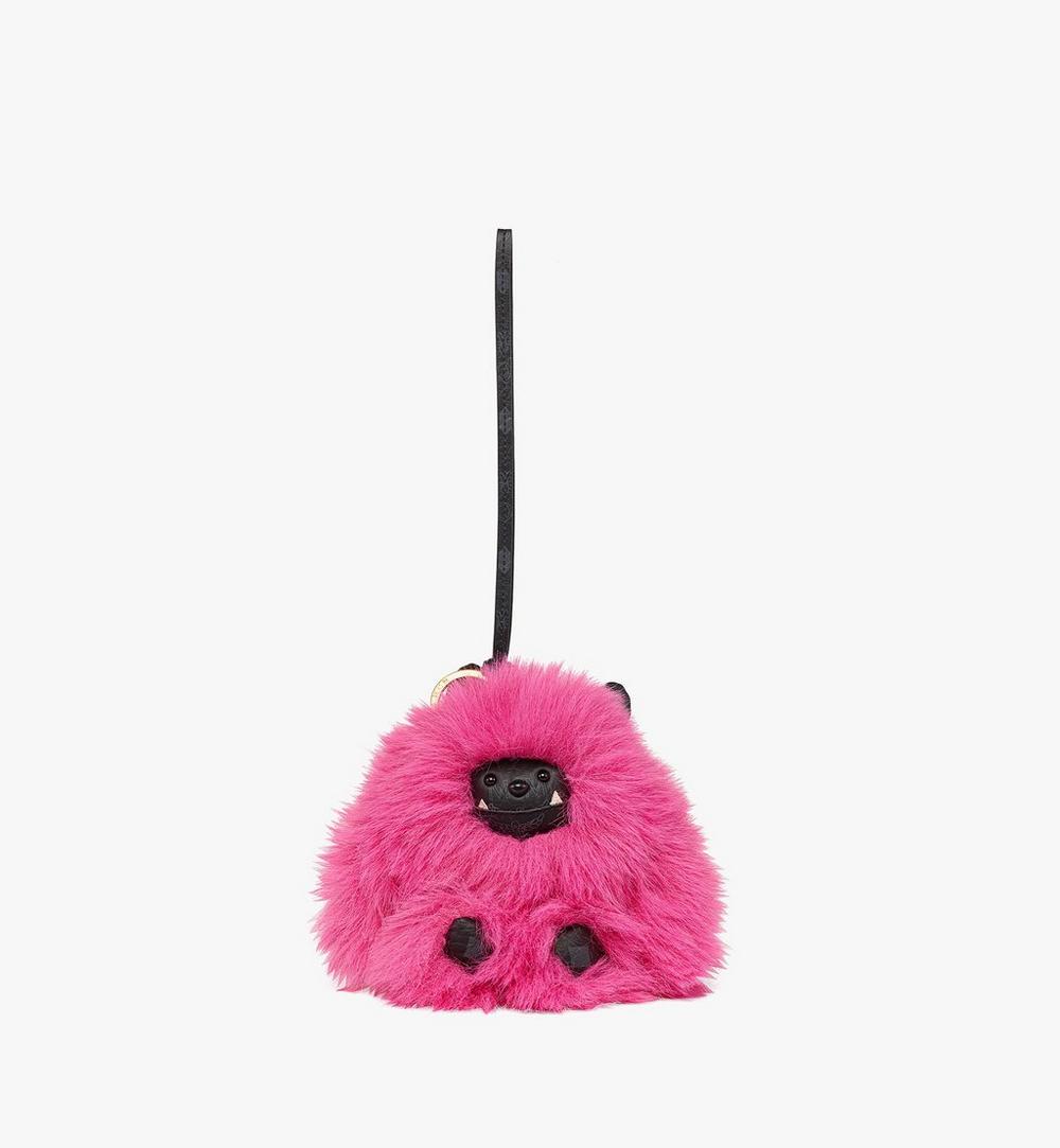 MXZGSTA15PK001-Aren Monster Charm in Faux Fur Visetos|PINK